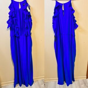 Royal Blue Lane Bryant one piece pant suit size 28.
